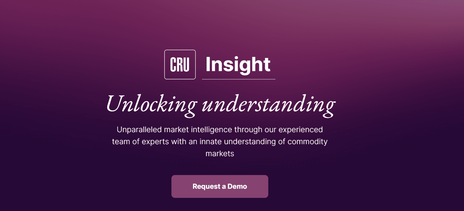 CRU Insight Platform