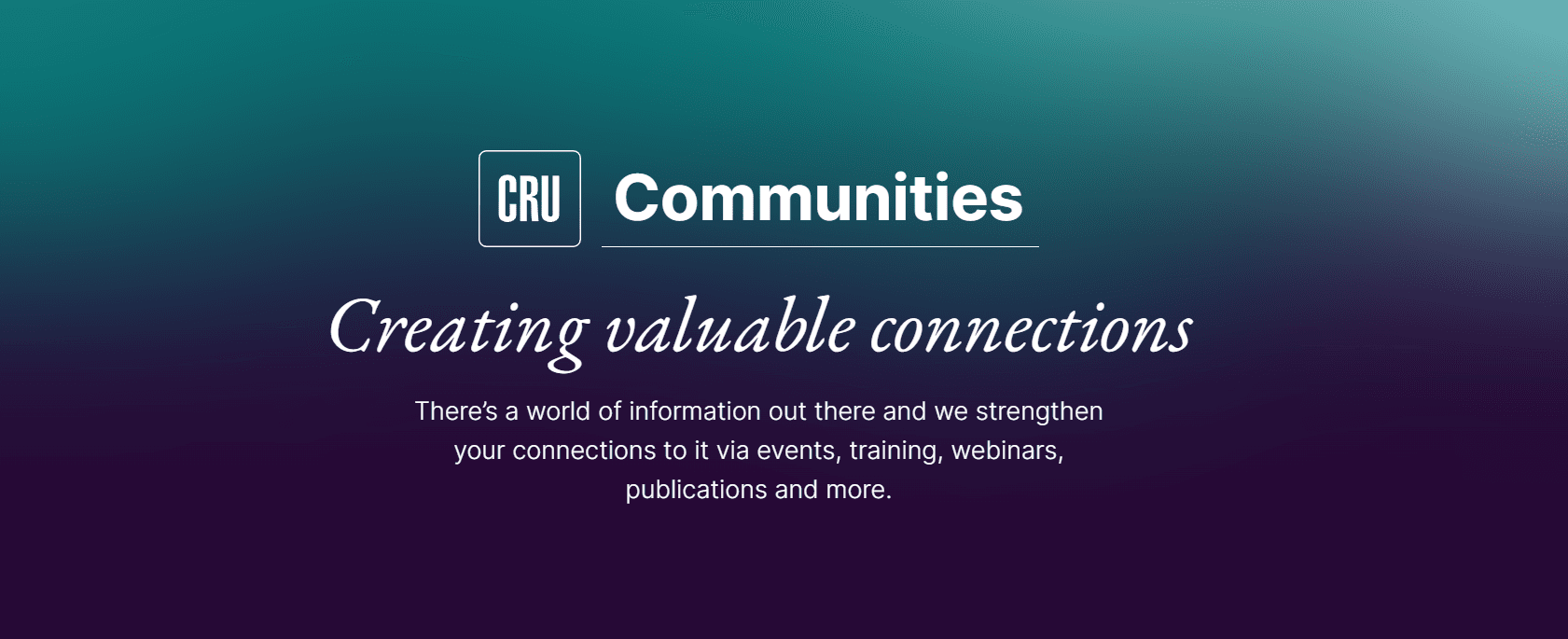CRU Community Platform
